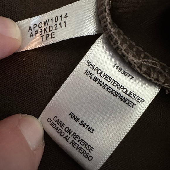 Women’s XL Andrew Marc‎ Dark Brown Faux Suede Leggings Ponte Pants - Picture 6 of 9